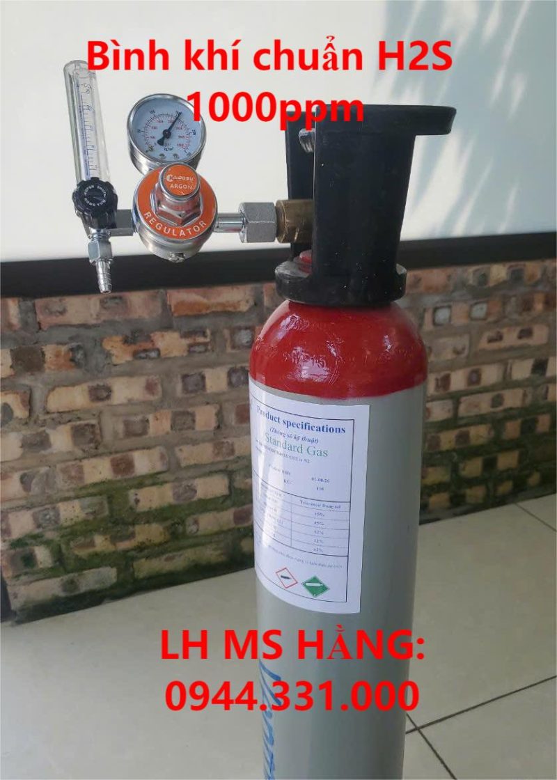 Bình khí chuẩn H2S 1000ppm