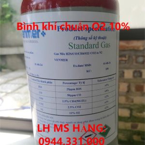 Bình khí chuẩn O2 10%