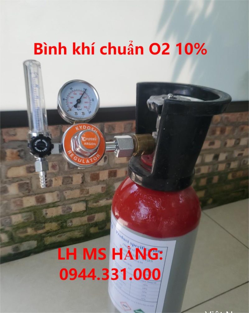 Bình khí chuẩn O2 10%