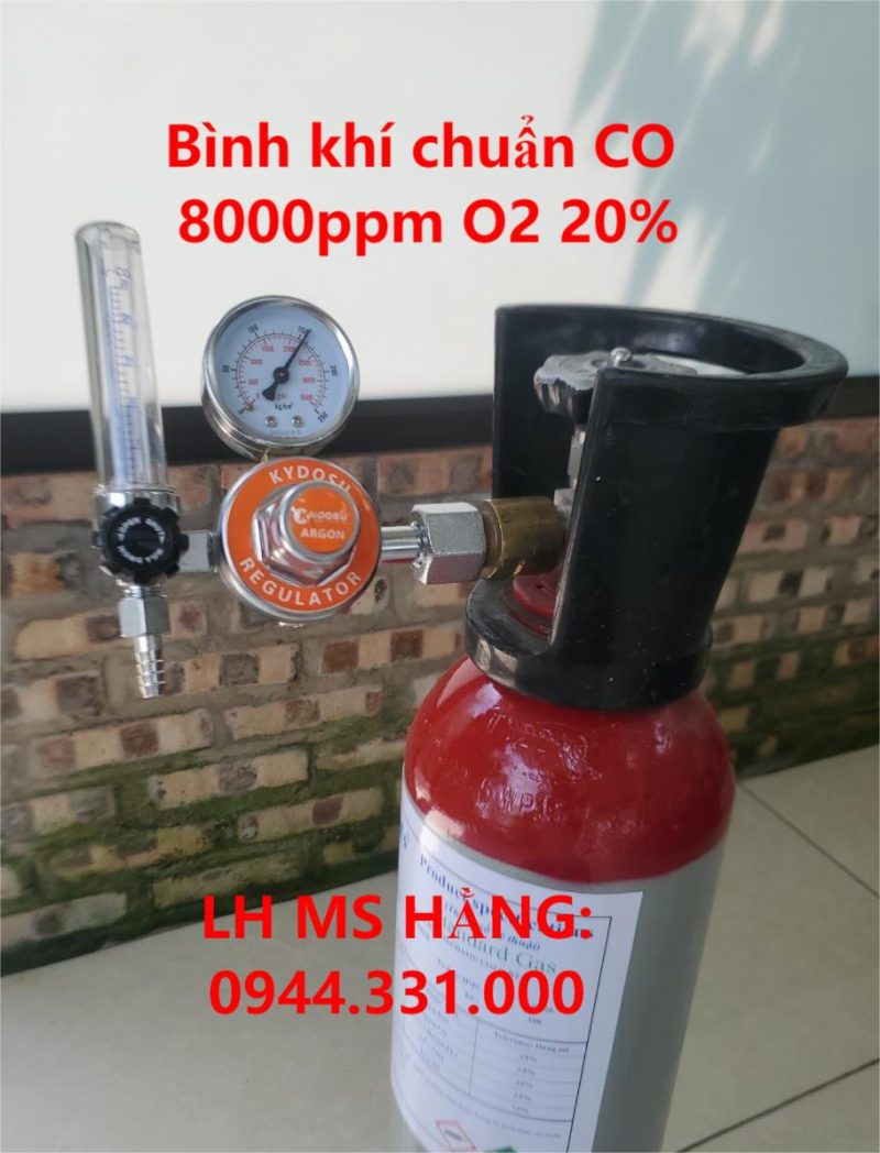 Bình khí chuẩn CO 8000ppm O2 20%