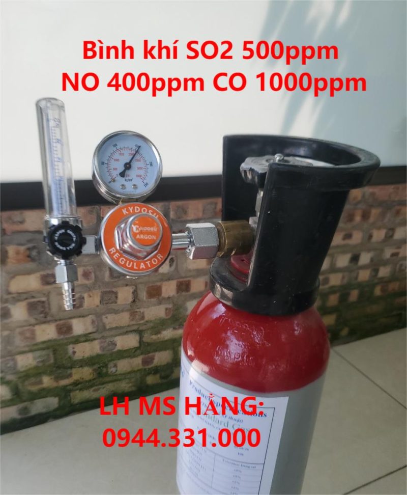 Bình khí SO2 500ppm NO 400ppm CO 1000ppm