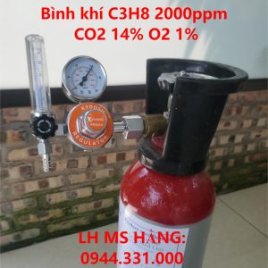 Bình khí C3H8 2000ppm CO2 14% O2 1%