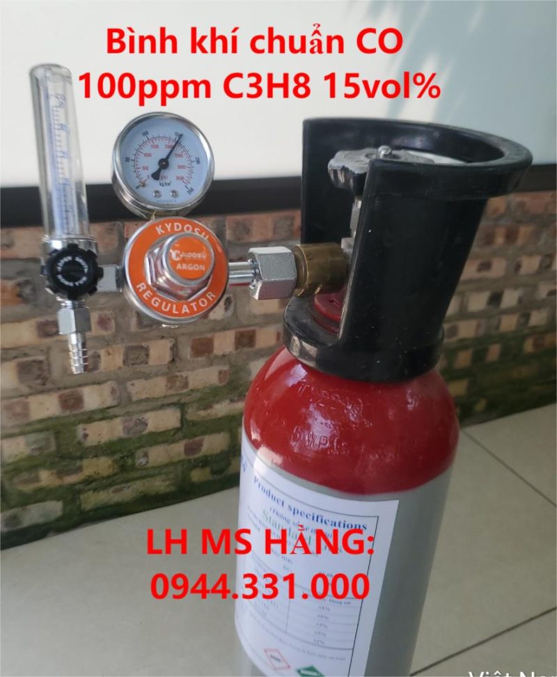 Bình khí chuẩn CO 100ppm C3H8 15vol%