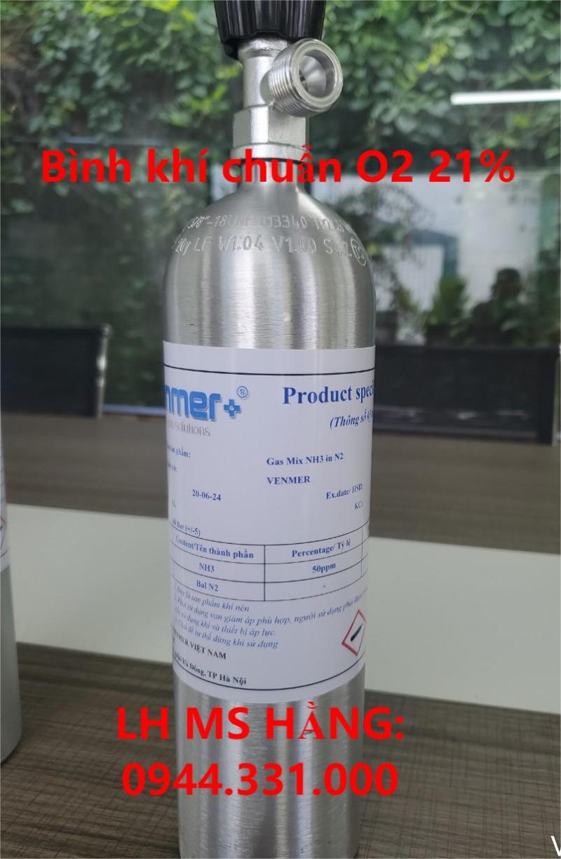 Bình khí chuẩn O2 21%