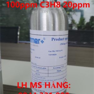 Bình khí chuẩn CO 100ppm C3H8 20ppm