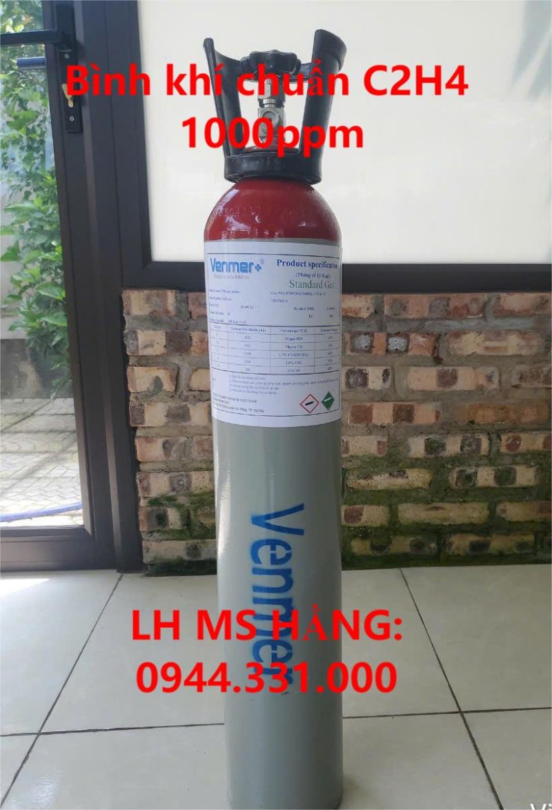 Bình khí chuẩn C2H4 1000ppm