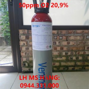 Bình khí chuẩn CH4 50ppm O2 20,9%