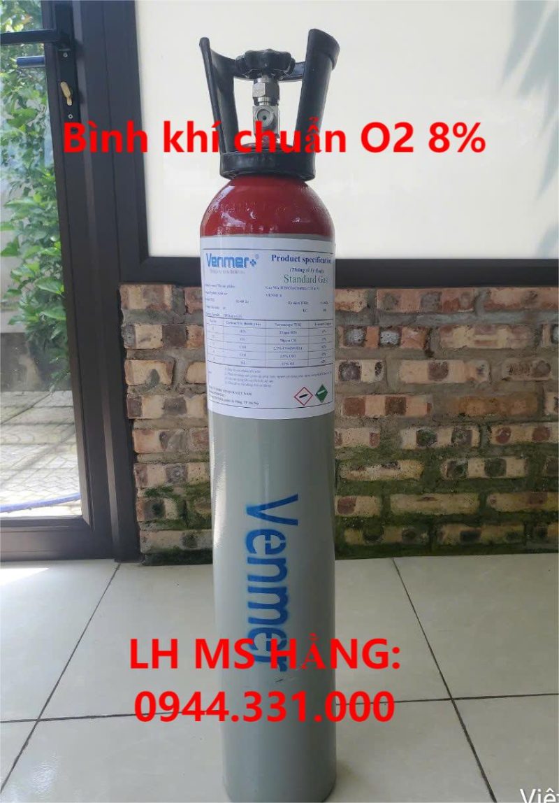 Bình khí chuẩn O2 8%