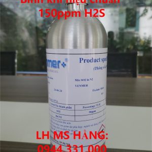 Bình khí hiệu chuẩn 150ppm H2S