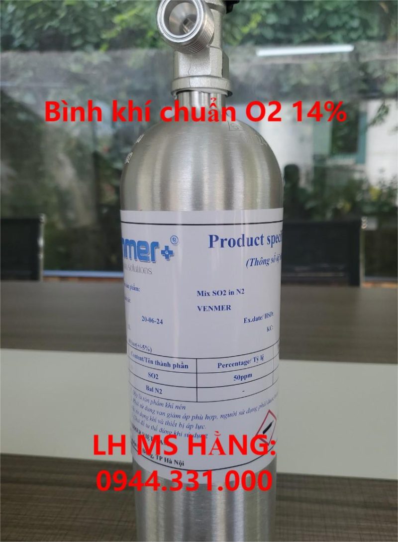 Bình khí chuẩn O2 14%