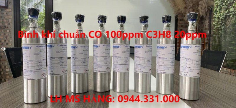 Bình khí chuẩn CO 100ppm C3H8 20ppm