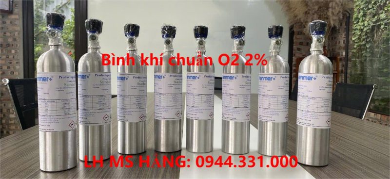 Bình khí chuẩn O2 2%