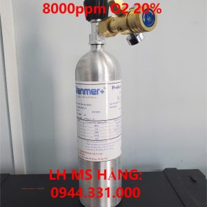 Bình khí chuẩn CO 8000ppm O2 20%