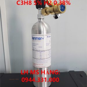 Bình khí C3H6 25% C3H8 5% H2 0,38%