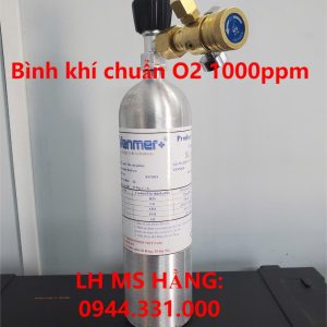 Bình khí chuẩn O2 1000ppm