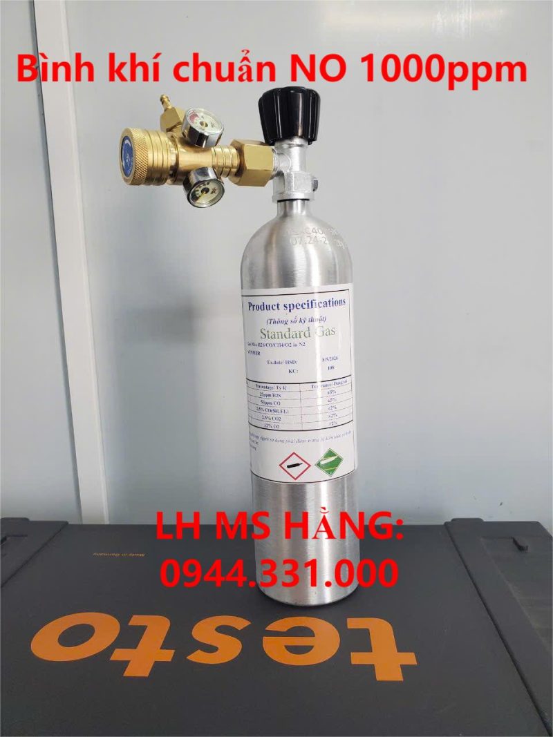 Bình khí chuẩn NO 1000ppm