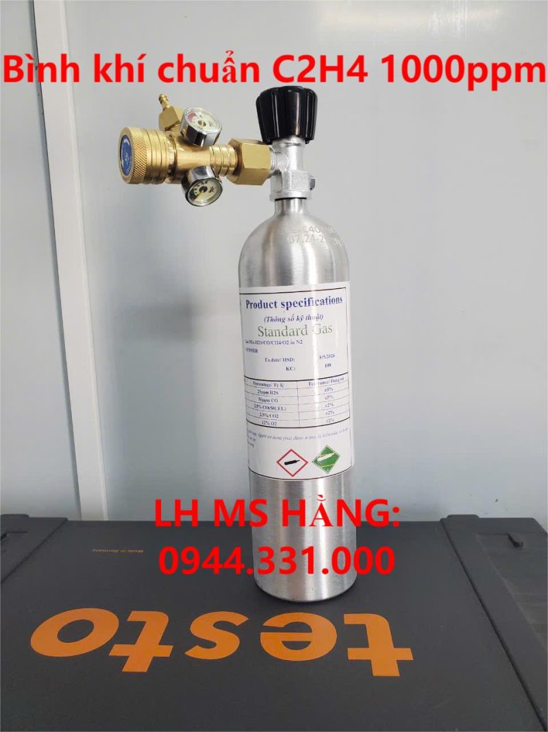 Bình khí chuẩn C2H4 1000ppm