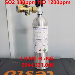 Bình khí chuẩn SO2 380ppm NO 1200ppm