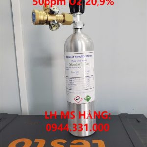 Bình khí chuẩn CH4 50ppm O2 20,9%