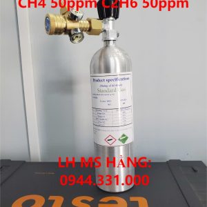 Bình khí CO 50ppm CH4 50ppm C2H6 50ppm 