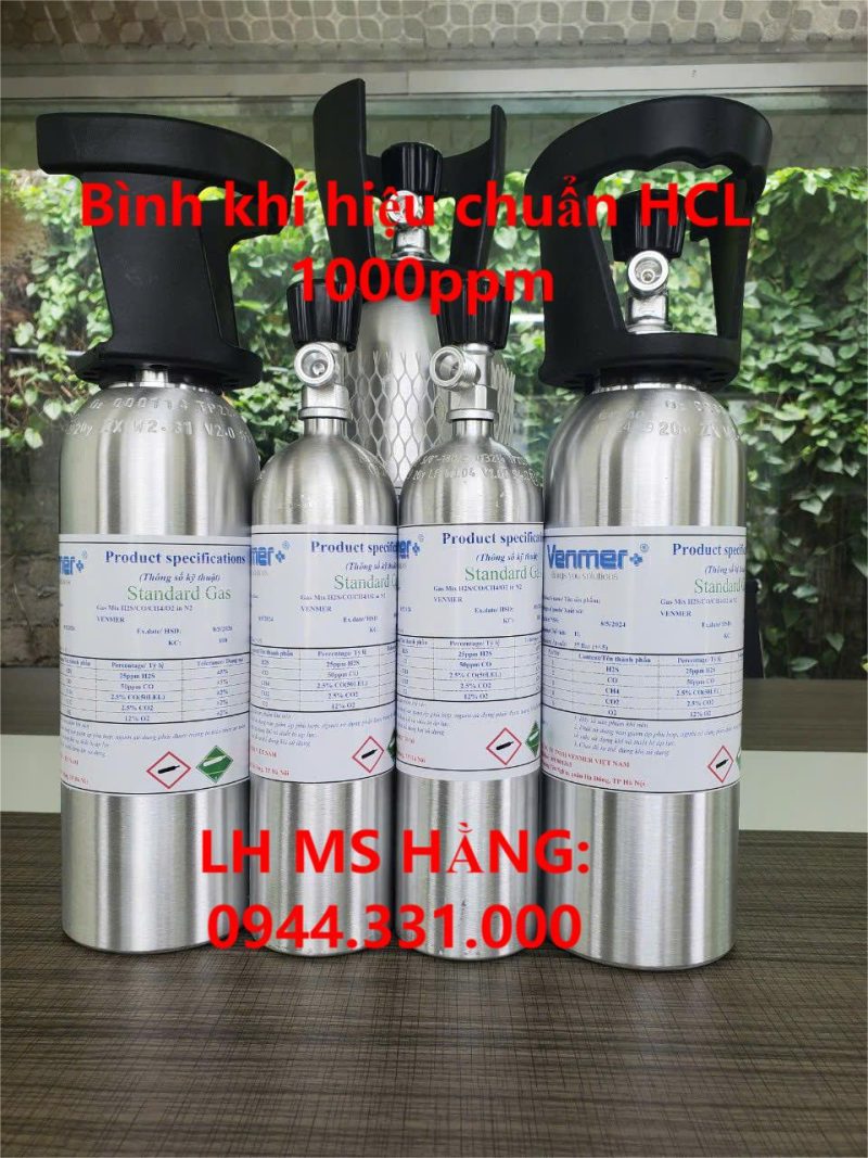 Bình khí hiệu chuẩn HCL 1000ppm