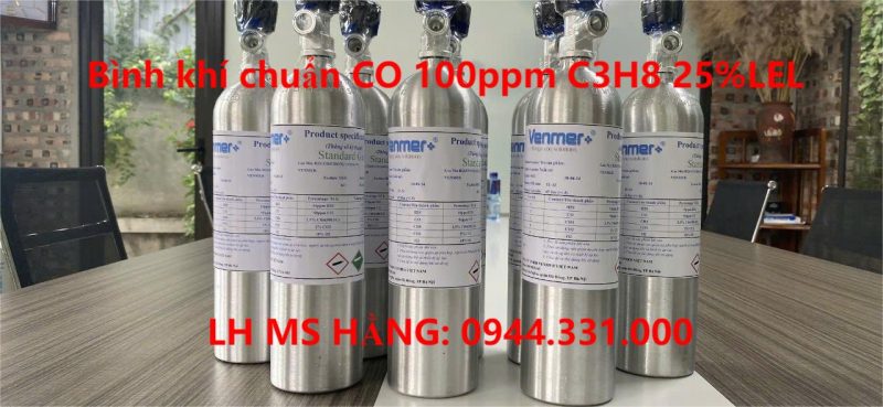 Bình khí chuẩn CO 100ppm C3H8 25%LEL