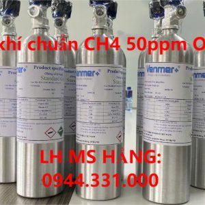 Bình khí chuẩn CH4 50ppm O2 20,9%