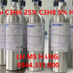 Bình khí C3H6 25% C3H8 5% H2 0,38%