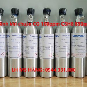 Bình khí chuẩn CO 100ppm C3H8 850ppm