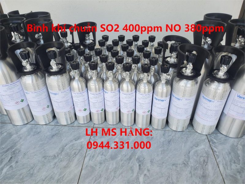 Bình khí chuẩn SO2 400ppm NO 380ppm