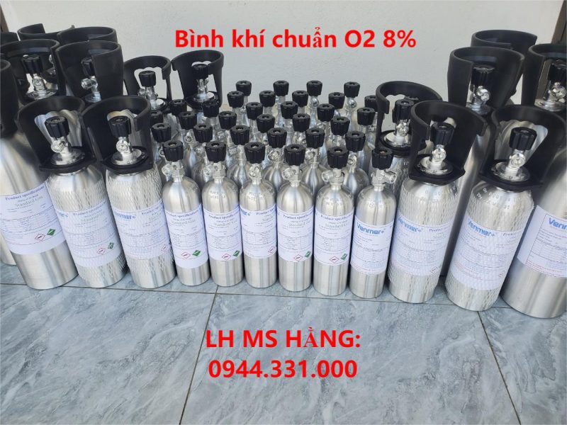 Bình khí chuẩn O2 8%