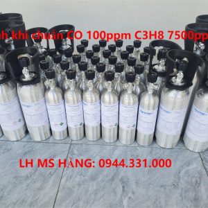 Bình khí chuẩn CO 100ppm C3H8 7500ppm