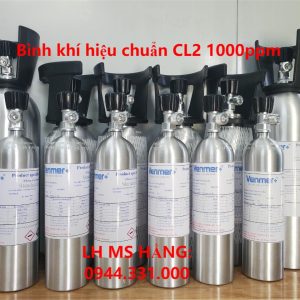 Bình khí hiệu chuẩn CL2 1000ppm