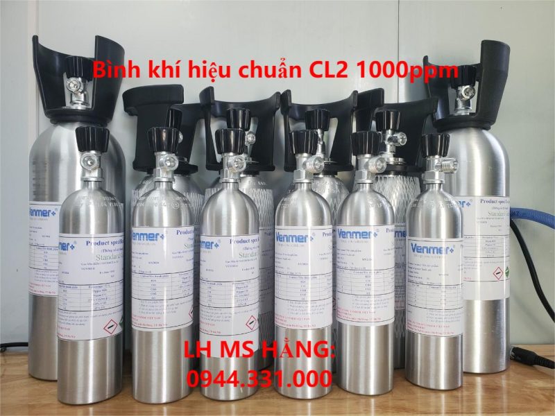 Bình khí hiệu chuẩn CL2 1000ppm