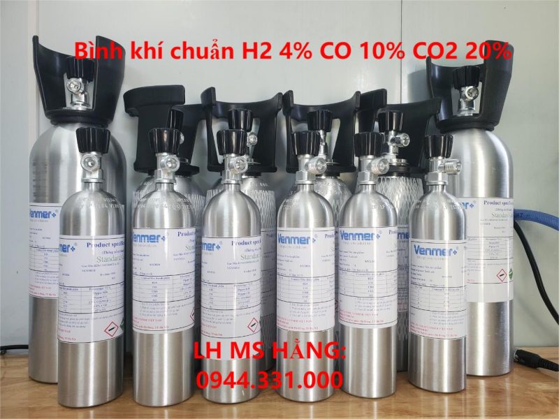 Bình khí chuẩn H2 4% CO 10% CO2 20%