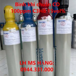 Bình khí chuẩn CO 100ppm C3H8 15vol%