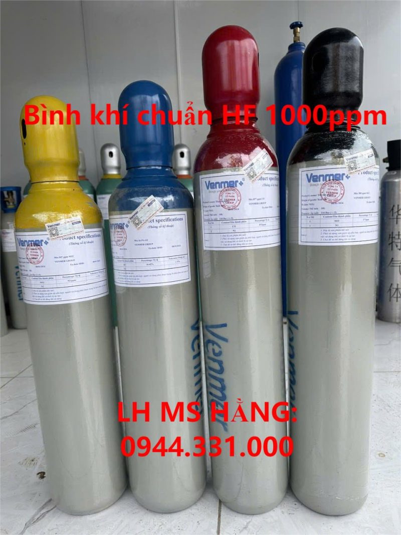 Bình khí chuẩn HF 1000ppm