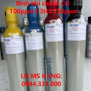 Bình khí chuẩn CO 100ppm C3H8 750ppm