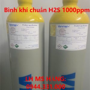 Bình khí chuẩn H2S 1000ppm