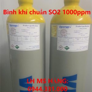 Bình khí chuẩn SO2 1000ppm