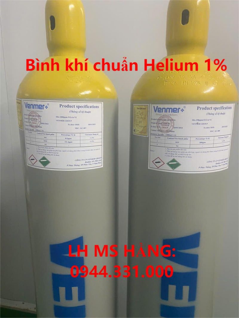 Bình khí chuẩn Helium 1%