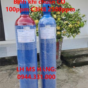 Bình khí chuẩn CO 100ppm C3H8 2500ppm