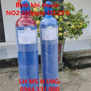 Bình khí chuẩn NO2:200ppm O2:21%