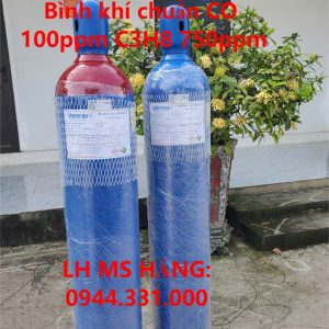 Bình khí chuẩn CO 100ppm C3H8 750ppm