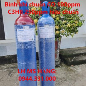 Bình khí chuẩn CO 100ppm C3H8 250ppm hiệu chuẩn