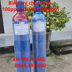 Bình khí chuẩn CO 100ppm C3H8 7500ppm