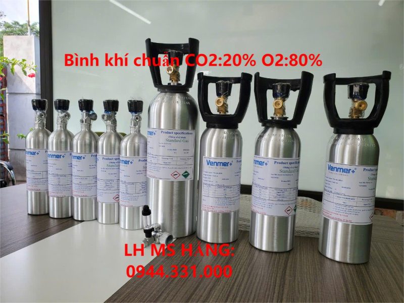 Bình khí chuẩn CO2:20% O2:80%