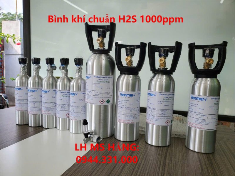 Bình khí chuẩn H2S 1000ppm