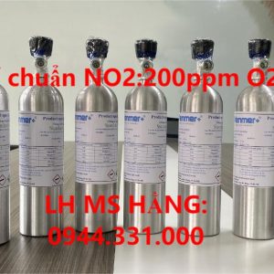 Bình khí chuẩn NO2:200ppm O2:21%