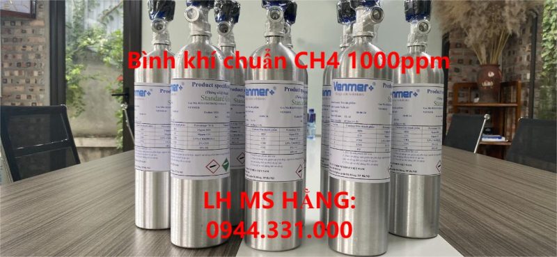 Bình khí chuẩn CH4 1000ppm